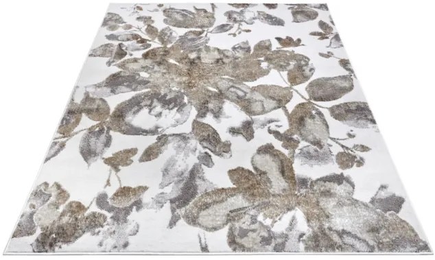 Koberec Hanse Home Shine Floral biely / sivý / hnedý