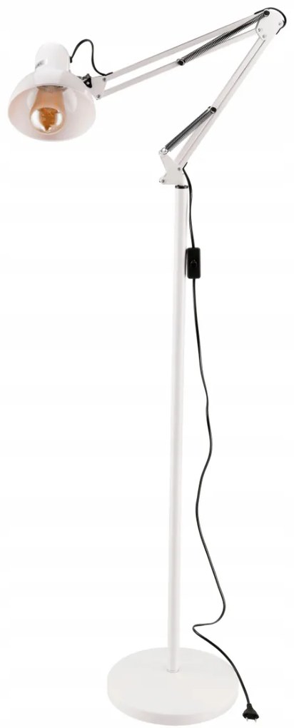BERGE LED stojacia lampa 1xE27 185cm biela