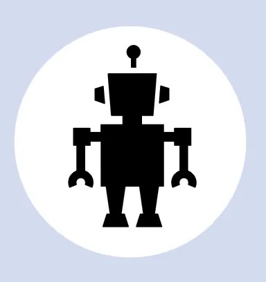 Štítok, nálepka do detskej izby, čierna na bielom podklade - Roboti, skladačky