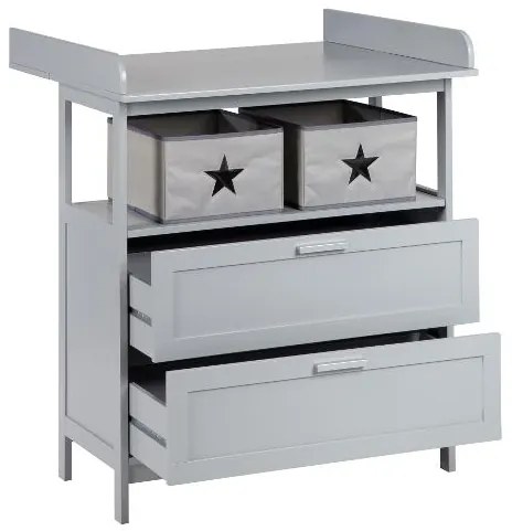 roba Prebaľovacia komoda Hamburg (2 zásuvky, hnedosivá) (100397090)