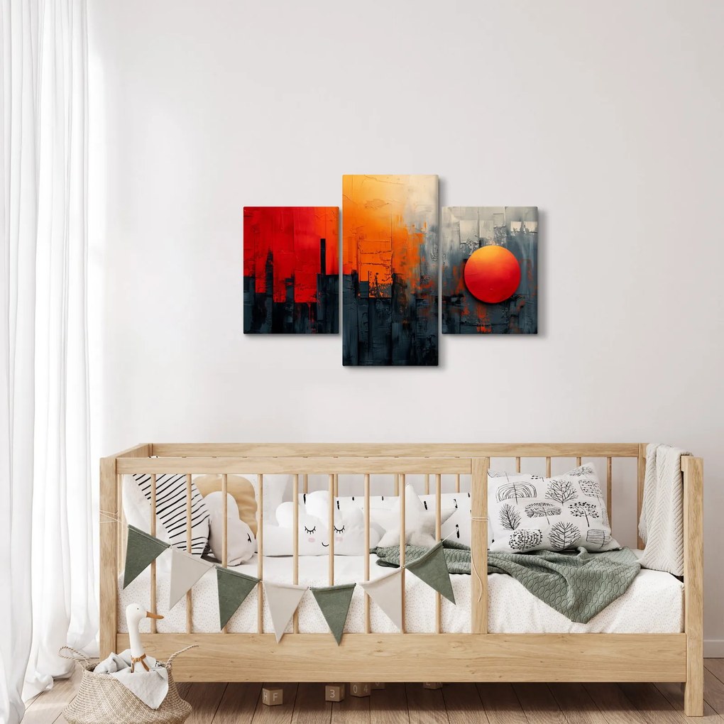 Obraz - Abstraktná maľba mesta (90x60 cm)