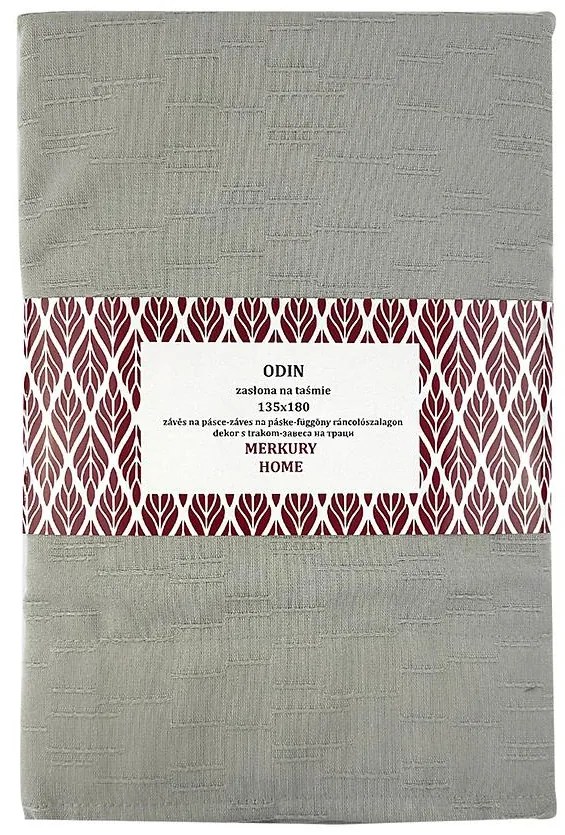 Záves na páske Odin 135x180 sv.šedá Merkury Home
