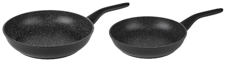 Silvercrest®  Hliníková panvica, Ø 28 cm, čierna + Hliníková panvica, Ø 24 cm, čierna  (800011901)