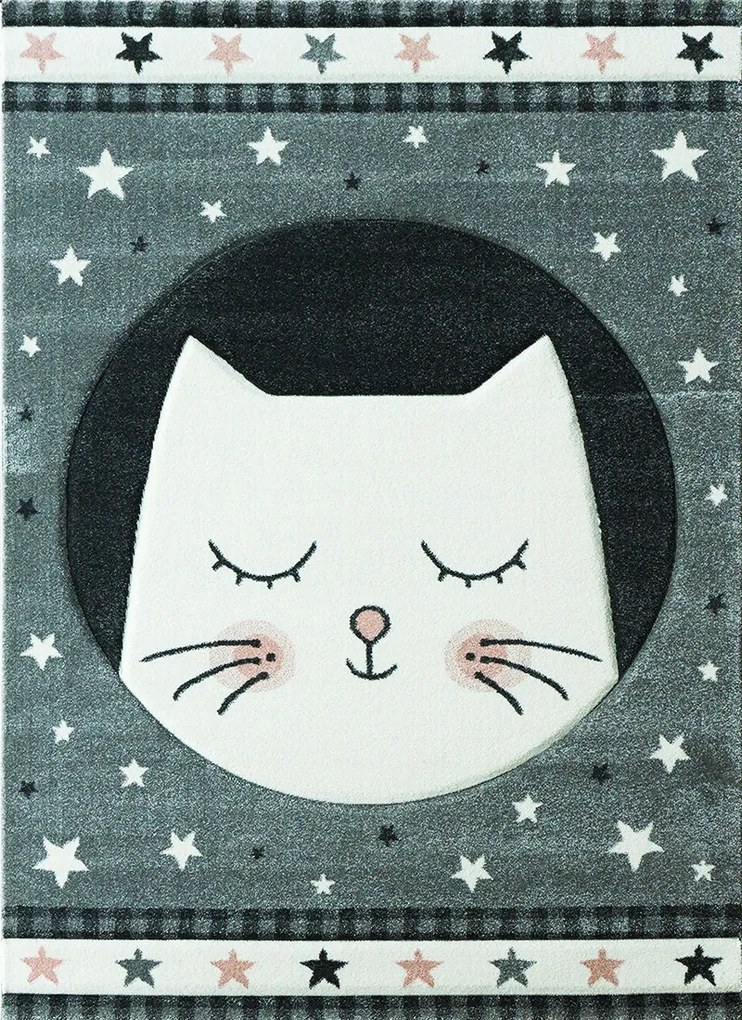 BE Koberec Smart Kids 22412 GREY – sivý obdĺžnikový Rozmer: 160x230 cm