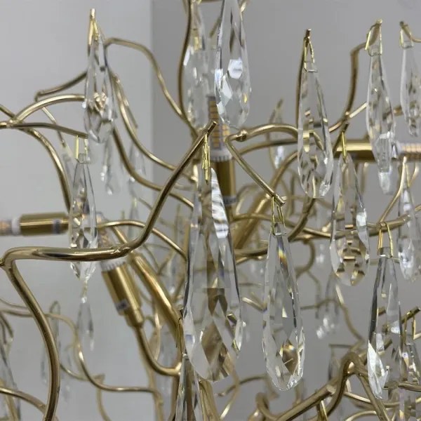 Krištáľová stojacia lampa 5xG9/40W/230V zlatá