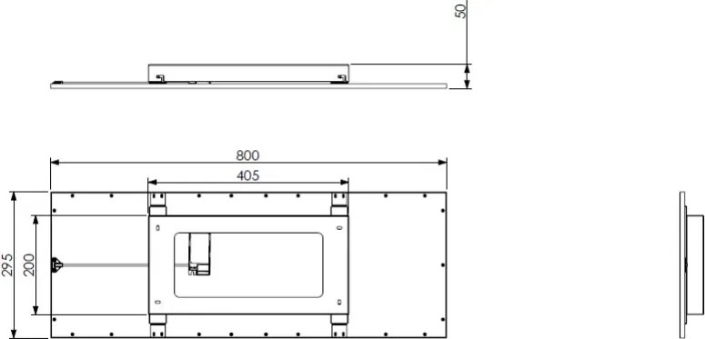 Stropné LED osvetlenie Alpha 80x29 cm, titánovo šedá
