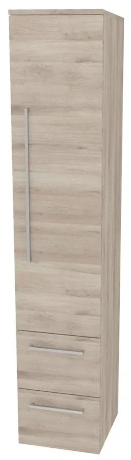 Mereo Bino, kúpeľňová skrinka vysoká 163 cm, pravá, Multidecor, Dub Kronberg svetlý, MER-CN698DKRS