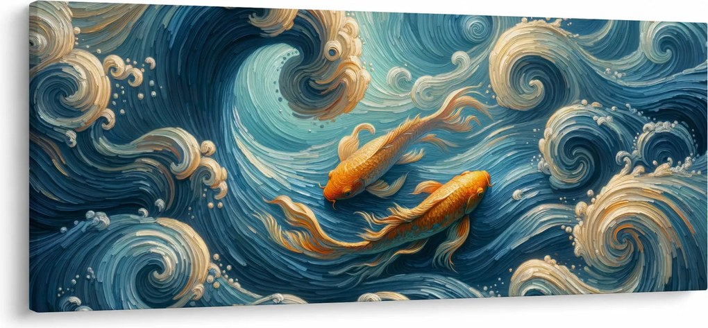 Obraz - Zlaté rybky (120x50 cm)
