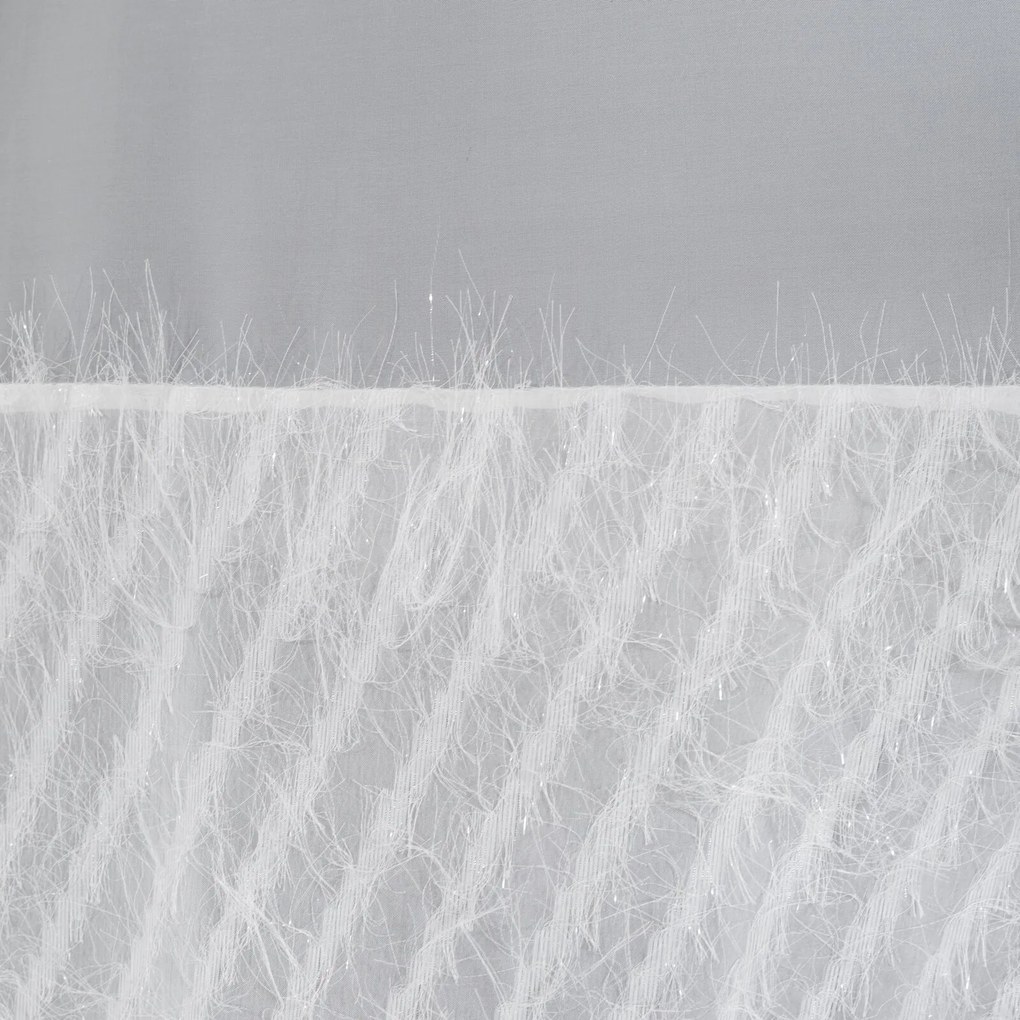 ZÁVES NA KRÚŽKOCH AMIRA 140X250 CM BIELA