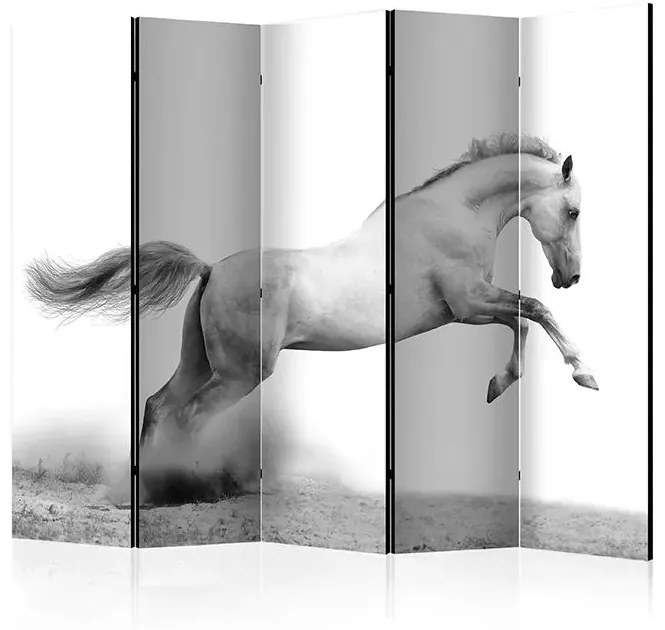 Paraván - White gallop II [Room Dividers] Veľkosť: 225x172, Verzia: Akustický
