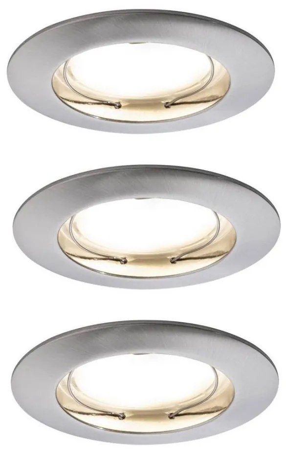 Paulmann 92827 - SADA 3xLED/7W stmievateľné podhľadové svietidlo COIN 230V