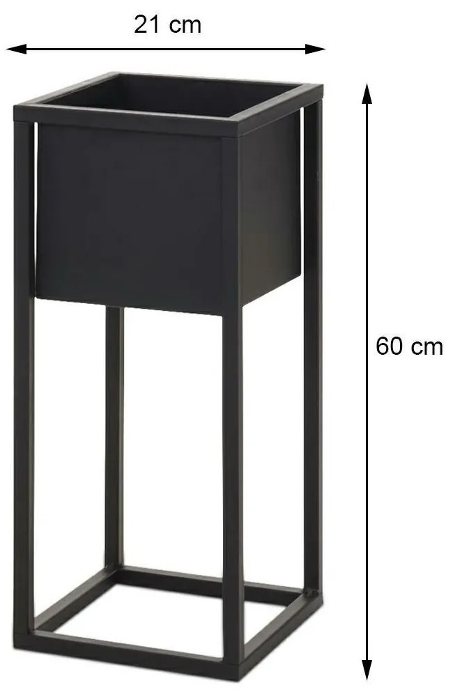 Kvetináč 60 cm matný čierny