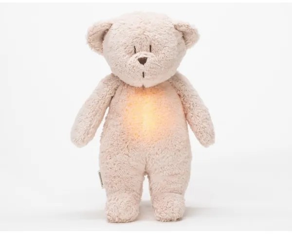 Moonie - Uspávadlo s melódiou a svetlom medvedík 2.0 organic rose