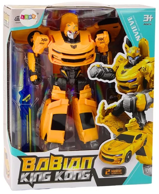 LEAN TOYS Auto-Robot 2v1 Transformers – žltá