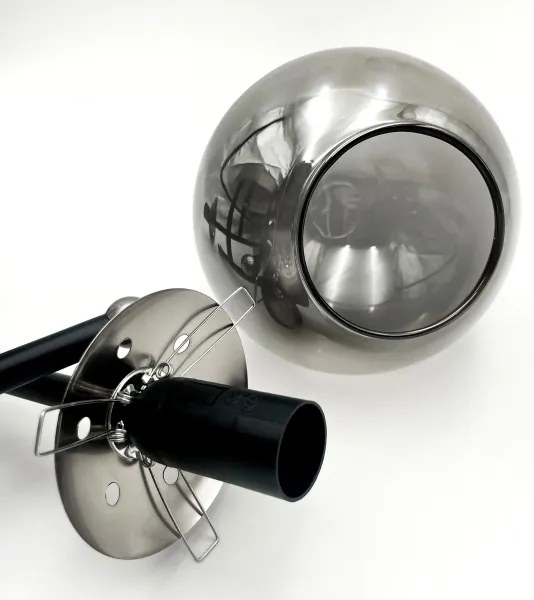 Prisadený luster MALENA 3xE14/5W/230V čierna/dymová