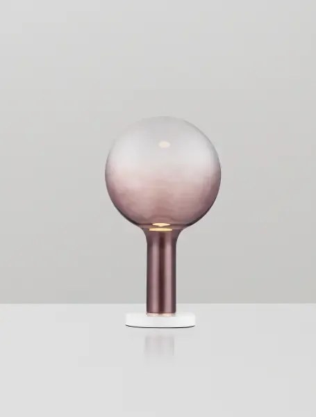 LED stmievateľná hnedá stolná lampa Nostos