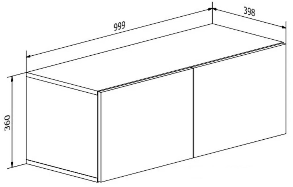 ZÁVESNÝ TV STOLÍK ELEGANTE KAŠMÍR 100 cm