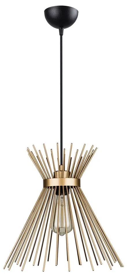 Kovové závesné svietidlo v zlatej farbe Izmir – Squid Lighting