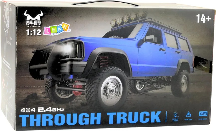LEAN Toys Terénne auto MN78 RC 4x4 na diaľkové ovládanie modré 1:12