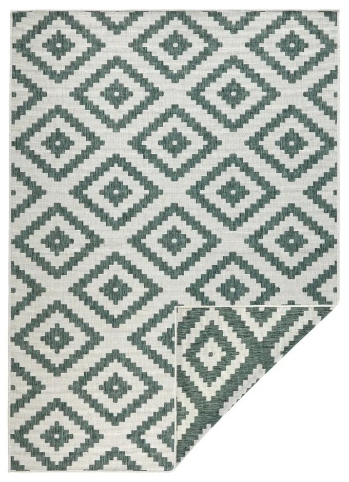 Zeleno-krémový vonkajší koberec Bougari Malta, 200 x 290 cm