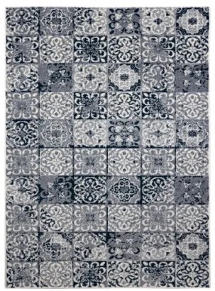 Koberec HEOS 78586 krém / nebeský PATCHWORK