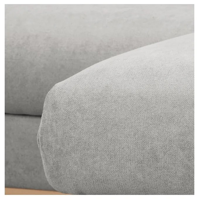 Svetlosivá rohová pohovka (pravý roh) Beata - Ropez