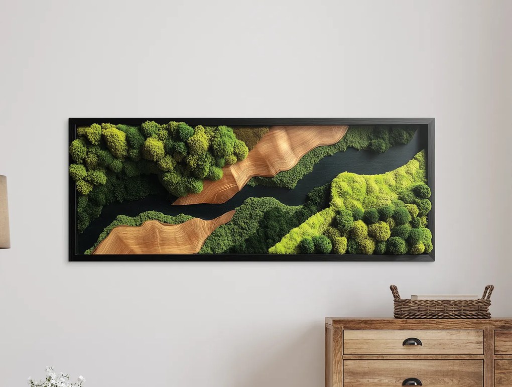 drevko |  Machový obraz Spočinutie (UV tlač)  35 x 90 cm