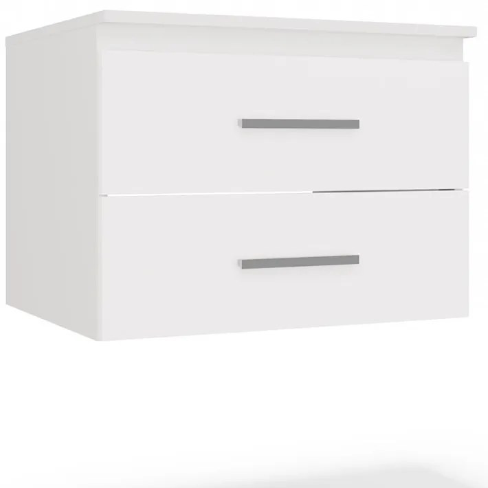 Závěsná skříňka pod umyvadlo s deskou NEL 2S 60 cm bílá