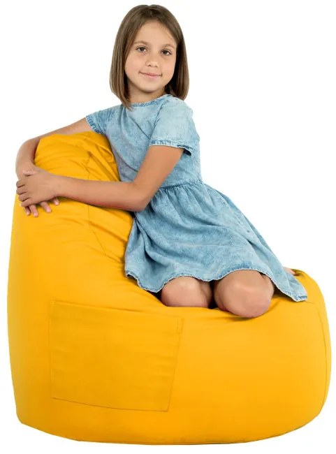 Kreslo Porto ekokoža svetložlté