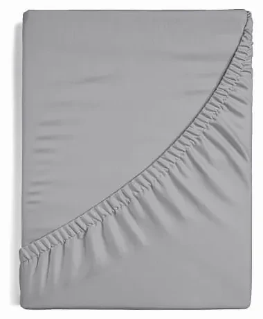Napínacia plachta na postele - Svetlosivá Jersey 120/200/25