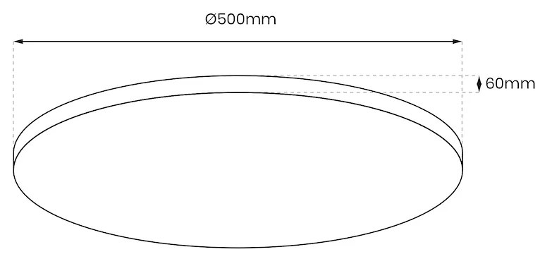 EUlight Stropné LED svietidlo Layla, 1x LED 50w, 3000-6000k, w/g, s ovládačom