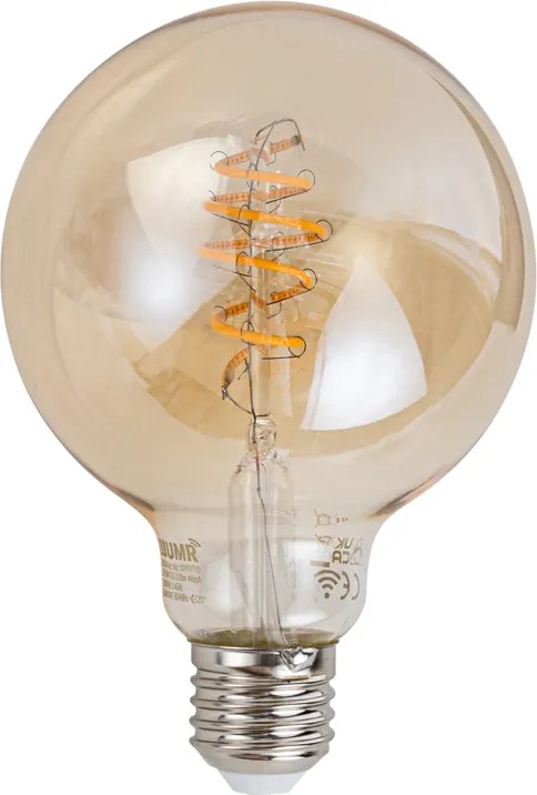 Sada 5 ks Inteligentné stmievateľné LED žiarovky E27 G95 Jantárová 4,9 W 320 lm 2500 K