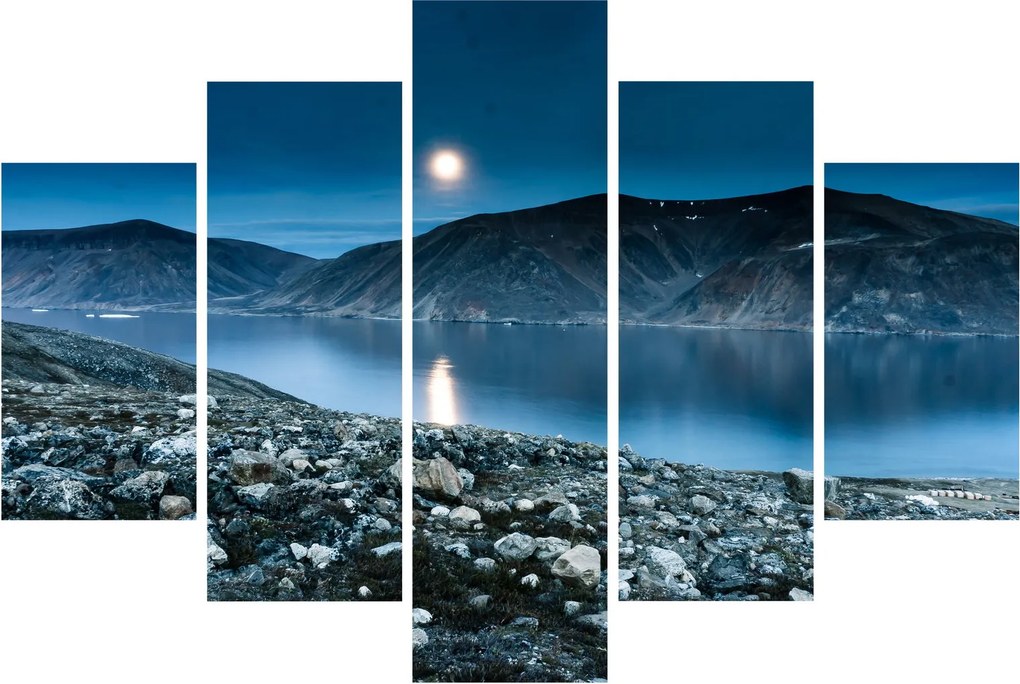 Obraz nočné krajiny, Island (150x105 cm)