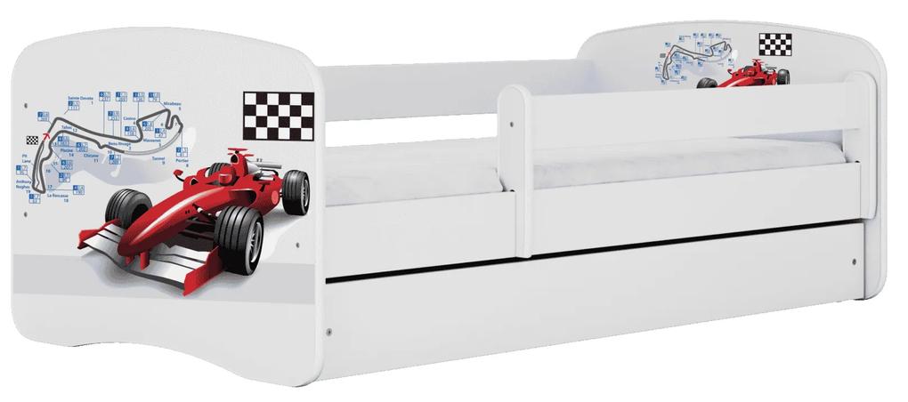 Letoss Detská posteľ BABY DREAMS 140/70 - Formula Biela S matracom Bez uložného priestoru