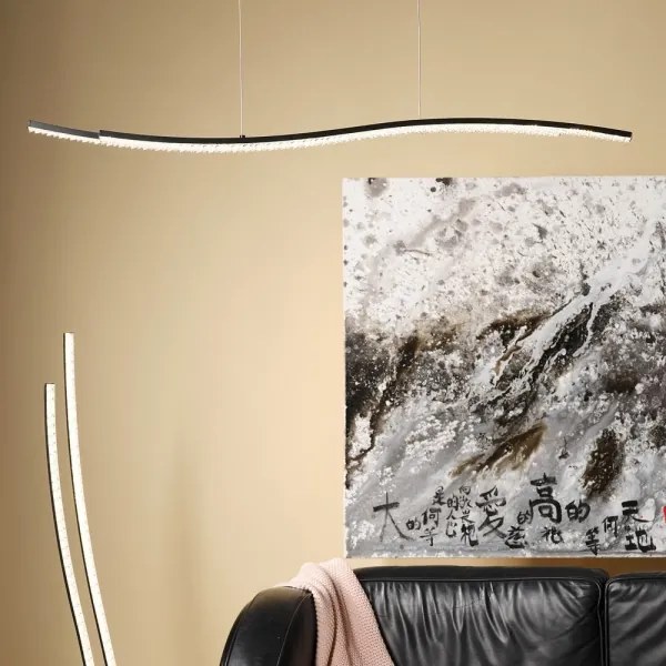 ONLI - LED Luster na lanku ONDA LED/30W/230V 4000K čierna