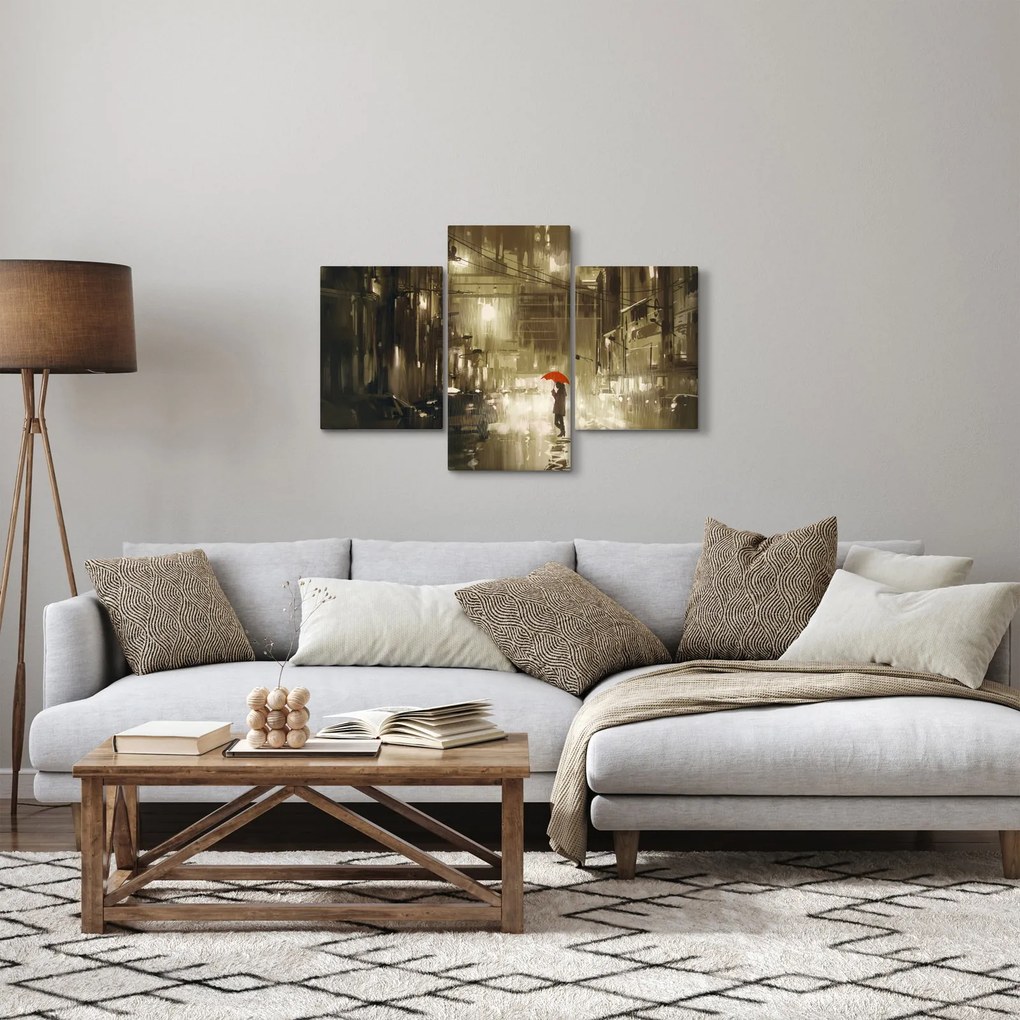 Obraz - Žena za daždivej noci (90x60 cm)