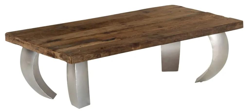vidaXL Konferenčný stolík Opium, recyklované drevo a oceľ 110x60x35 cm