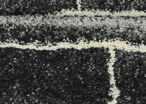 Koberce Breno Kusový koberec DOUX 8022/IS2K, čierna,67 x 120 cm