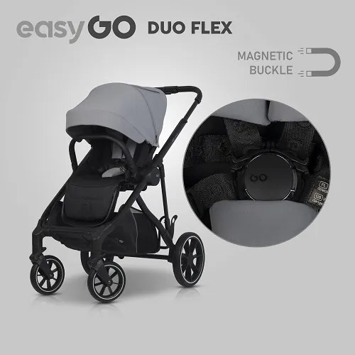 Súrodenecký kočík EasyGo Duoflex Cloudy Gray