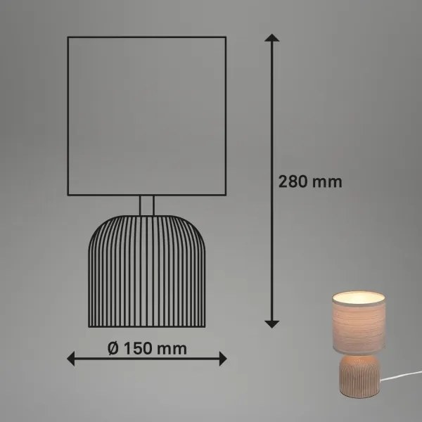Brilo - Stolná lampa INO 1xE14/10W/230V hnedá