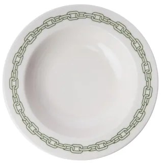 24-dielna jedálenská súprava biela/zelená/porcelán