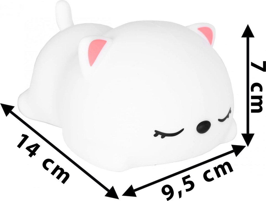 Nočná LED lampička - MAČIČKA