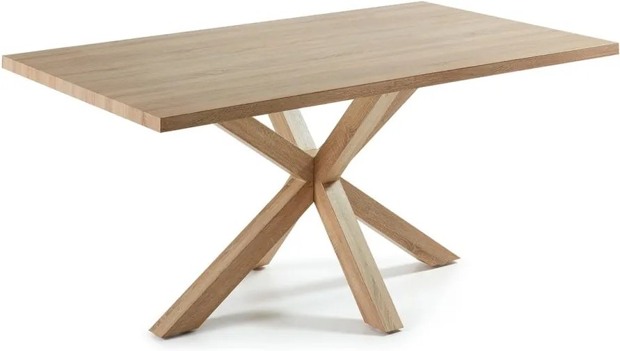Jedálenský stôl s drevenou podnožou La Forma Arya, 90 x 160 cm