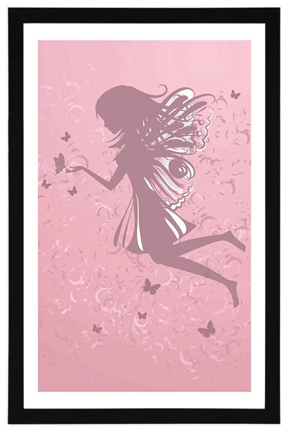 Plagát s paspartou láskyplná víla - 30x45 black