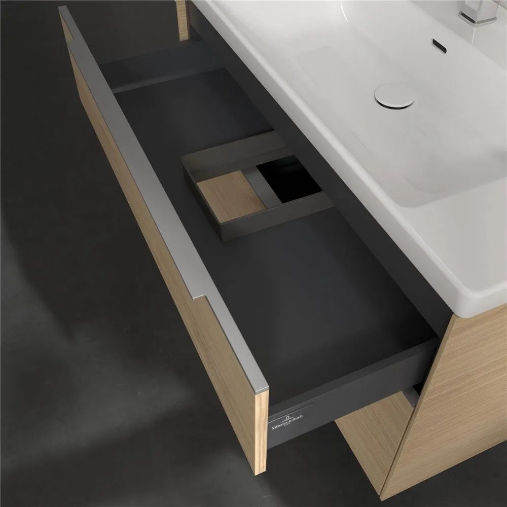 VILLEROY &amp; BOCH Subway 3.0 závesná skrinka pod umývadlo, 2 zásuvky, 973 x 478 x 429 mm, Nordic Oak, C57000VJ