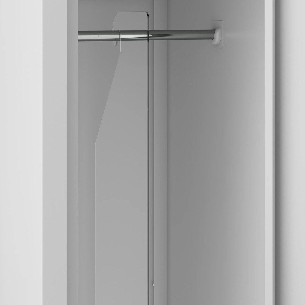 Úzka šatníková skrinka s 1 dverami sivá, 300x1800x500 mm: KACPER II Plus