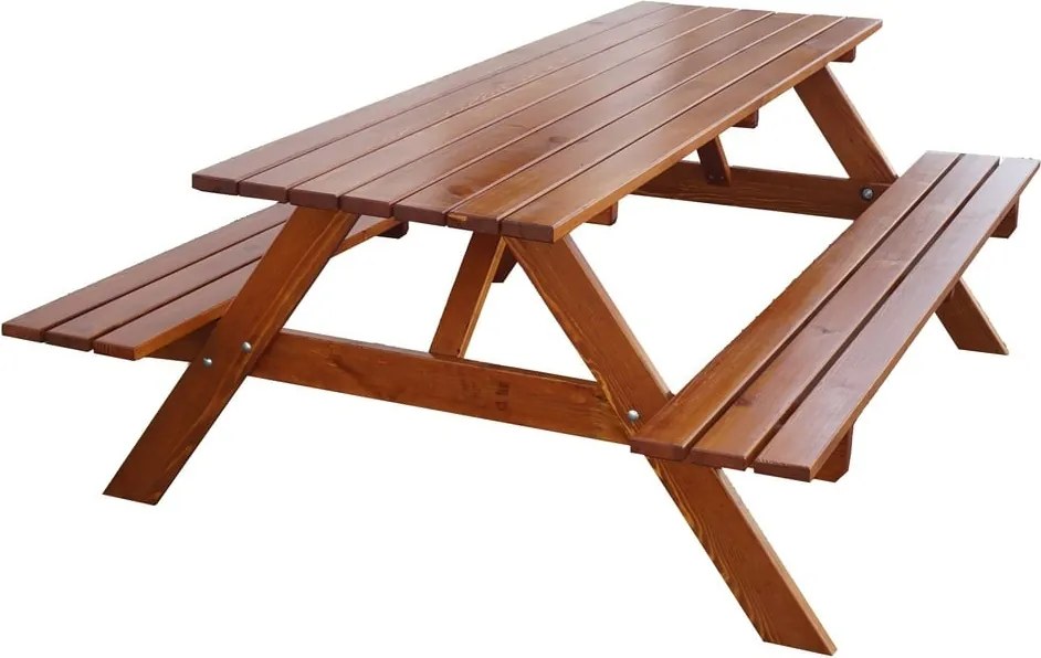 rojaplast PIKNIK záhradný set drevený - 200 CM - lakovaný