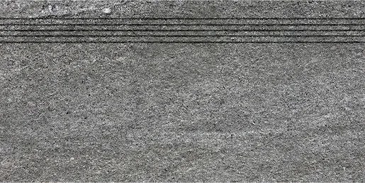 Schodovka Rako Quarzit tmavo sivá 30x60 cm reliéfna DCVSR738.1