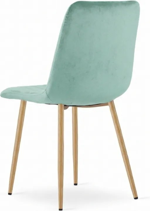 Mentolová zamatová stolička LAVA AQUA MINT