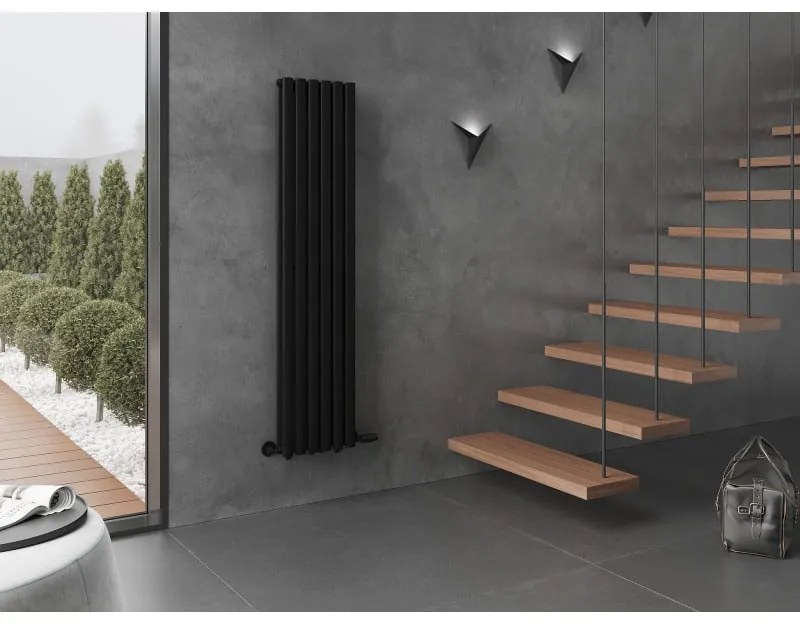 Mexen Dallas, vykurovacie teleso 1600 x 360 mm, 1039 W, čierna, W214-1600-360-00-70